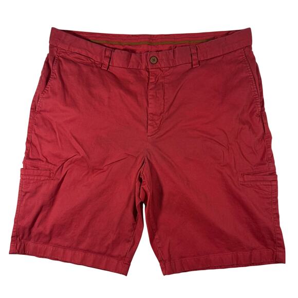 Tommy Bahama Men’s 40 Cargo Shorts Coral Red 10” Inseam Cotton Blend Casual - Picture 1 of 7